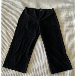 Eileen Fisher Pants Black Stretch Elastic Waist RN78121 CA34460 Size Medium Pet